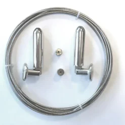 maxibazar Ensemble Cable Acier 5M Argent