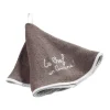 maxibazar Essuie Main Rond 60 Cm Eponge Brodee Cuistot Taupe