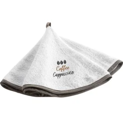 maxibazar Essuie Main Rond 60Cm Eponge Broe Cappuccino