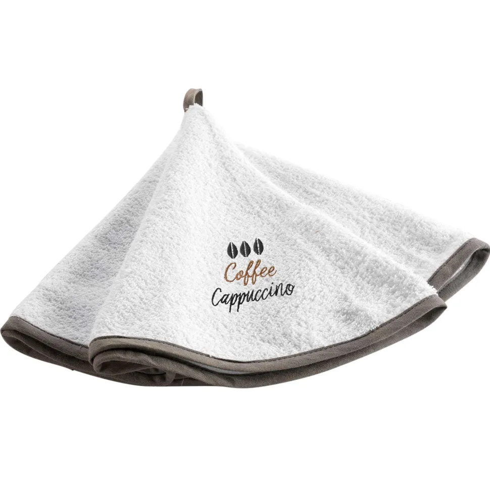 maxibazar Essuie Main Rond 60Cm Eponge Broe Cappuccino