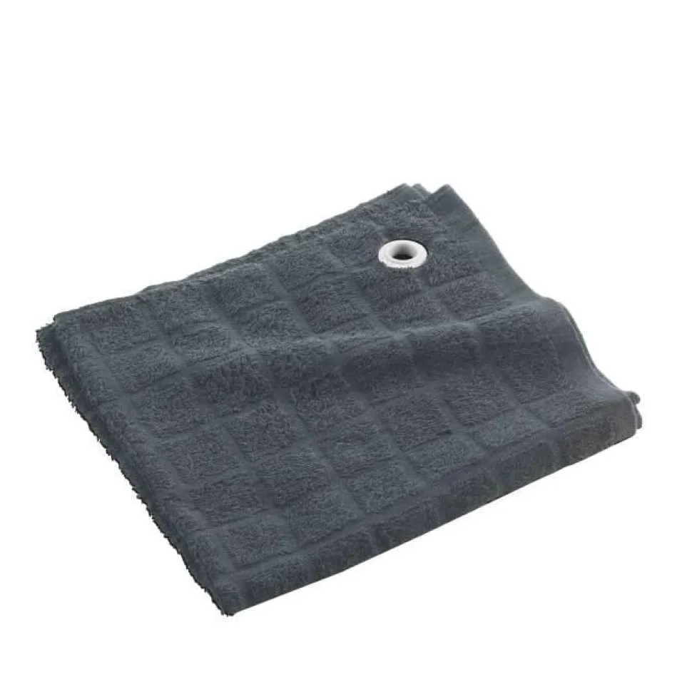 maxibazar Essuie Main 50X50 Cm Eponge Unie Auberge Anthracite