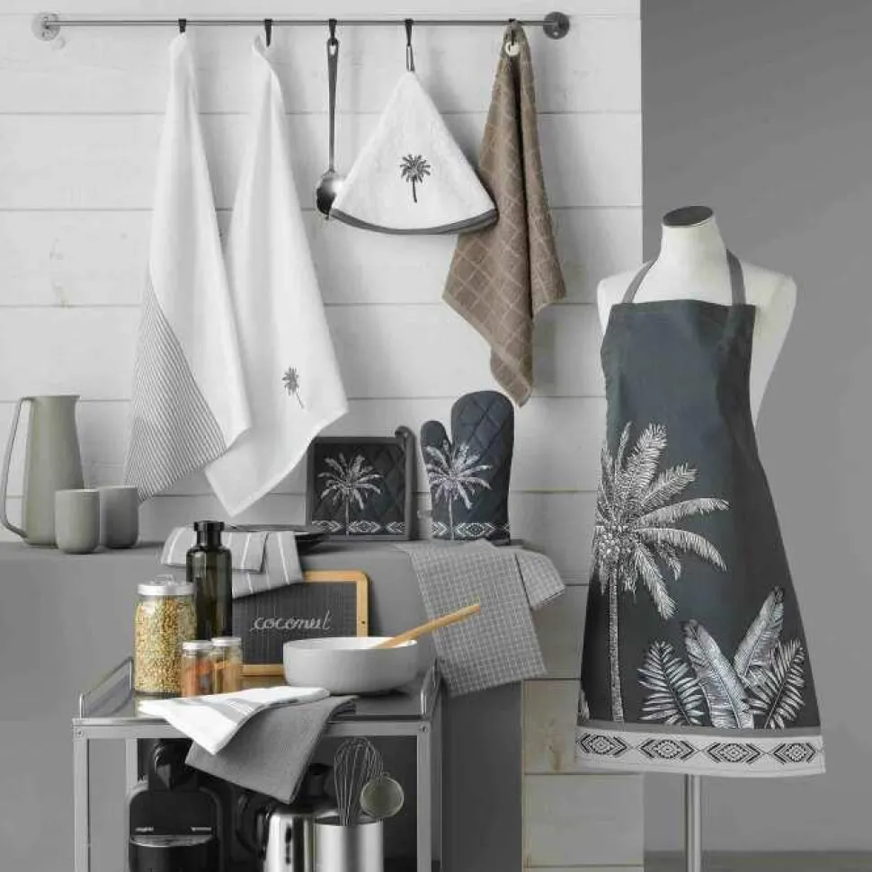 maxibazar Essuie Main 50X50 Cm Eponge Unie Cocoty Taupe