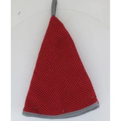 maxibazar Essuie Mains Nid D Abeille Maya 60Cm Coton Rouge Gris