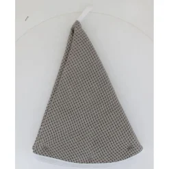 maxibazar Essuie Mains Nid D Abeille Maya 60Cm Coton Taupe Blanc