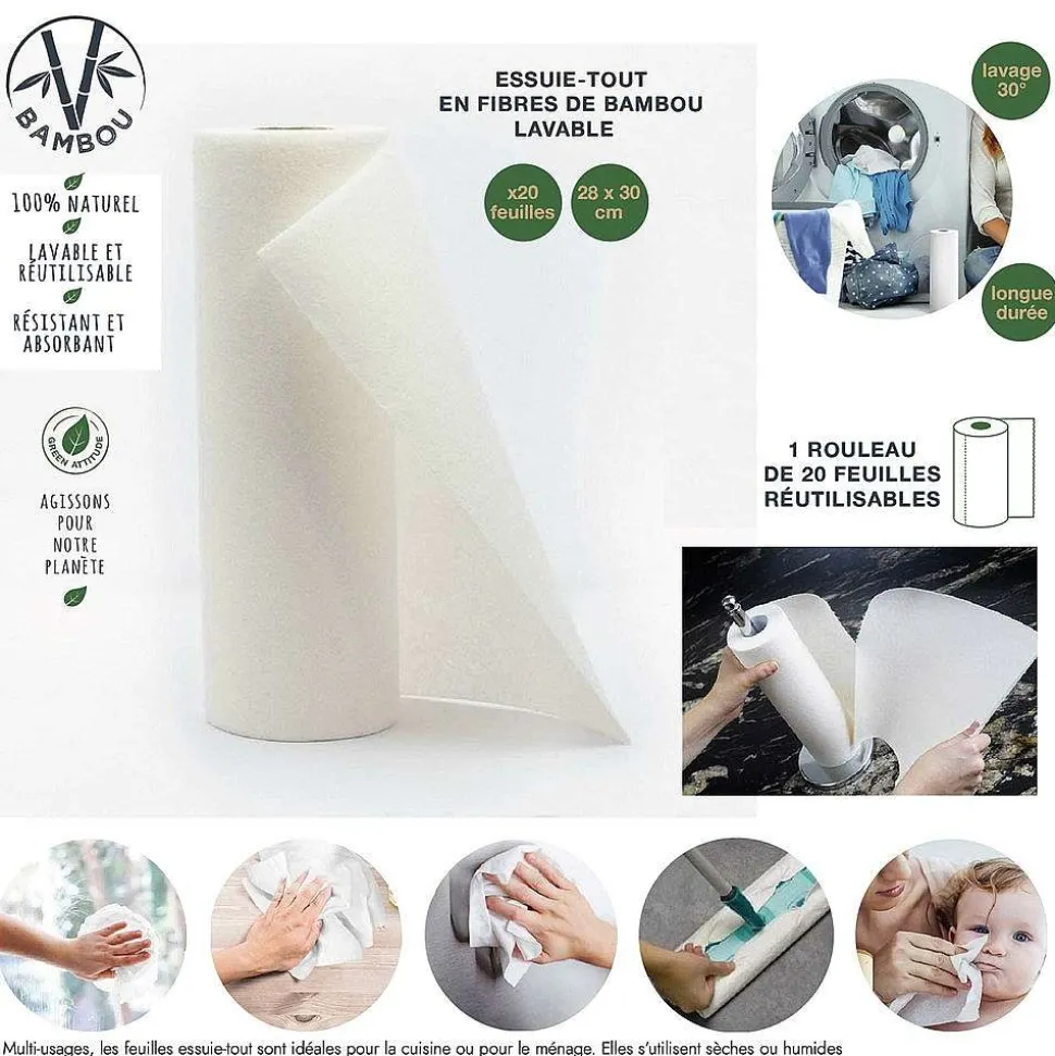 Essuie Tout Reutilisable 20X30X28Cm