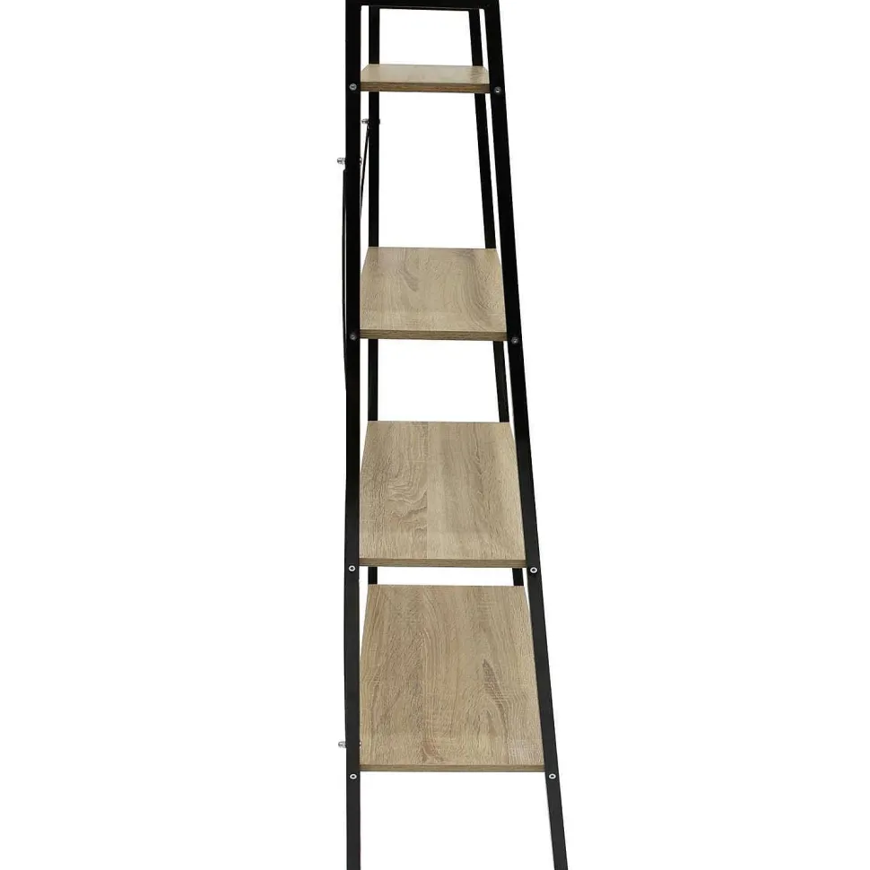 Etagere Bois Et Metal 148X60X32 5Cm