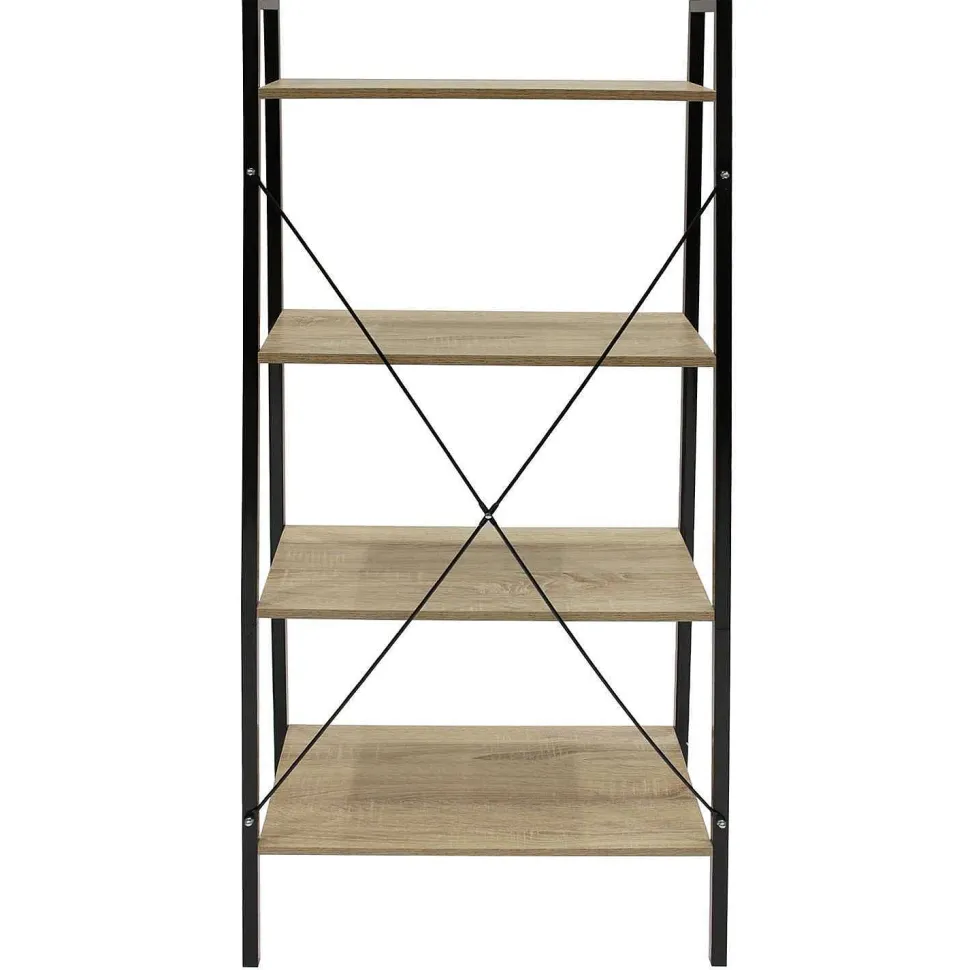 Etagere Bois Et Metal 148X60X32 5Cm