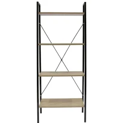 Etagere Bois Et Metal 148X60X32 5Cm