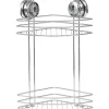 Etagere D Angle Metal 2 Niveaux Sur Ventouses Chrome
