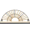 maxibazar Etagere Murale Demi Rond Noir Et Naturelle 38X11Cm