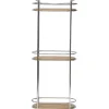 Etagere Ovale Fil Metal A Poser 3 Niveaux Bambou Chrome Bamb