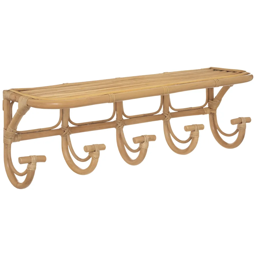 Atmosphera Etagere Patin Rotin 5 Crochets Aoni