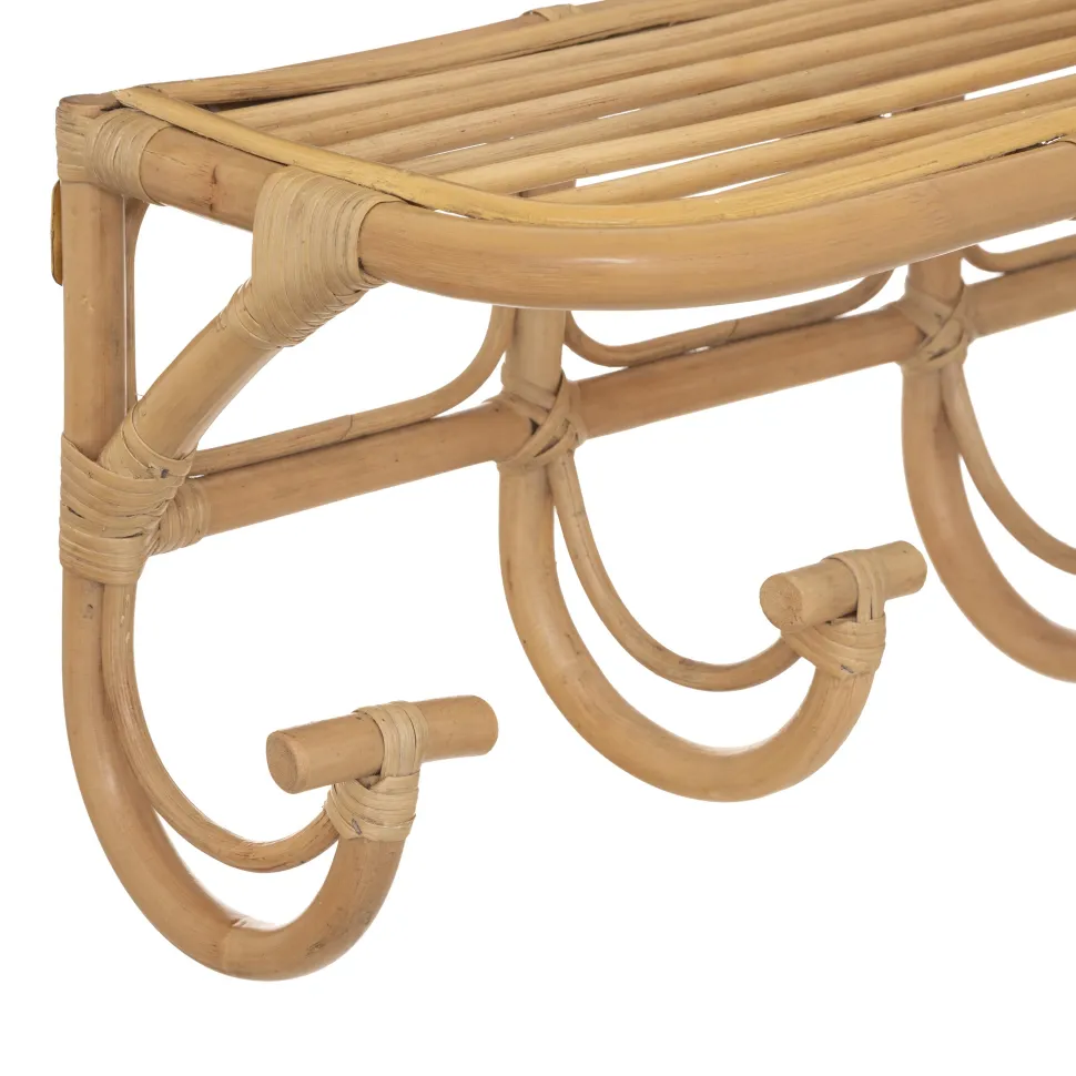 Atmosphera Etagere Patin Rotin 5 Crochets Aoni