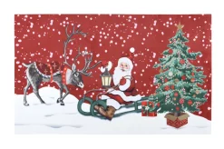 maxibazar Fantastique Tapis Rubber Papa Noel 45X75Cm