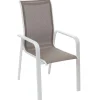 Fauteuil Essio Dossier Haut Noisette Blanc