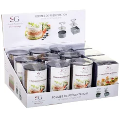 Formes Presentation Avec Poussoir 8Cm X3 Pièces