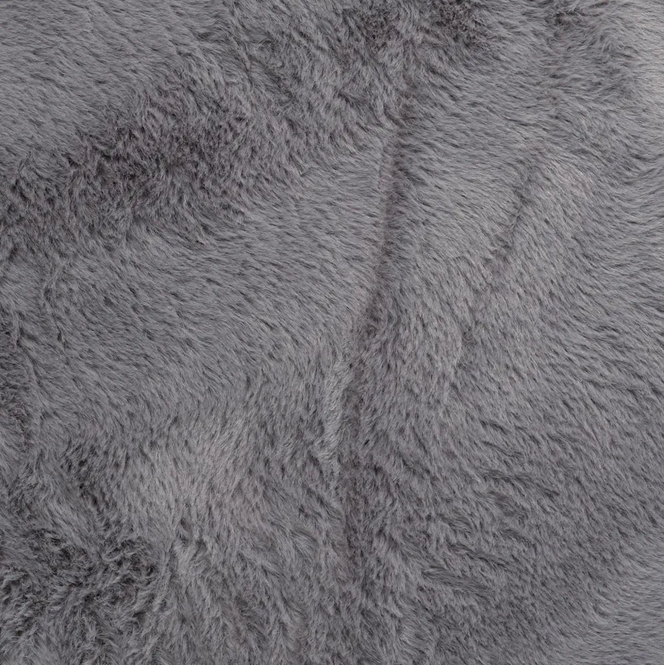maxibazar Galette Chaise Imitation Fourrure Fin Gris 34Cm