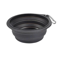 Gamelle Retractable Silicone Mousqueton 15Cm Anthracite