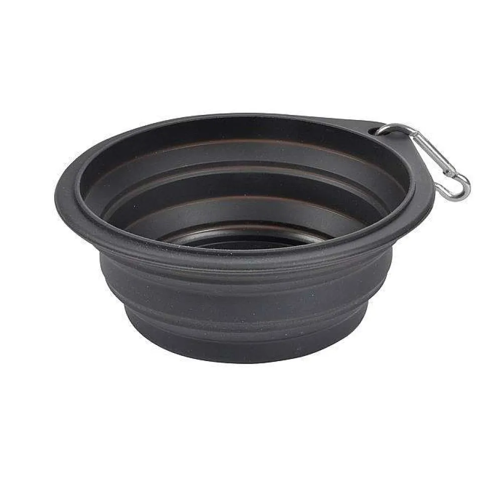 Gamelle Retractable Silicone Mousqueton 15Cm Anthracite