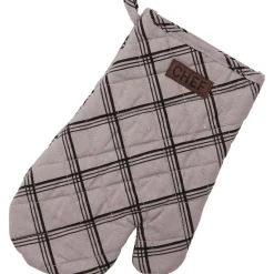 maxibazar Gant De Cuisine Chef Carreaux 18X28Cm Taupe