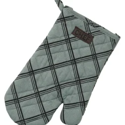 maxibazar Gant De Cuisine Chef Carreaux 18X28Cm Vert