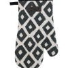 maxibazar Gant De Cuisine Chef Losange 18X28Cm Coton Noir