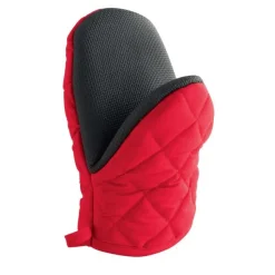 maxibazar Gant Pince 24.5X14.5 Cm Polycoton Neoprene Cuistot Rouge