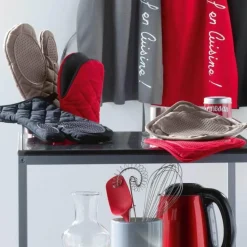 maxibazar Gant 30X18 Cm Polycoton Silicone Cuistot Noir