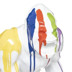 Atmosphera Gorille Resine Trash H.40Cm Blanc