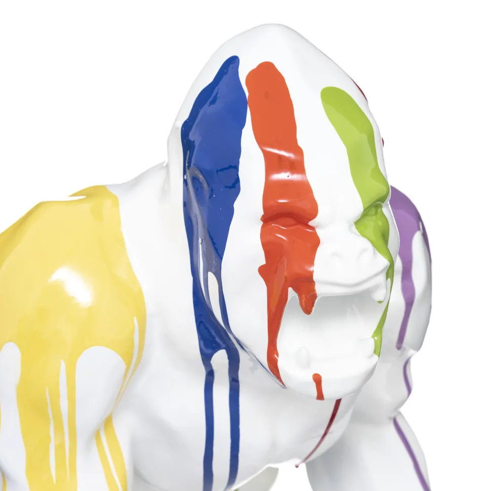 Atmosphera Gorille Resine Trash H.40Cm Blanc