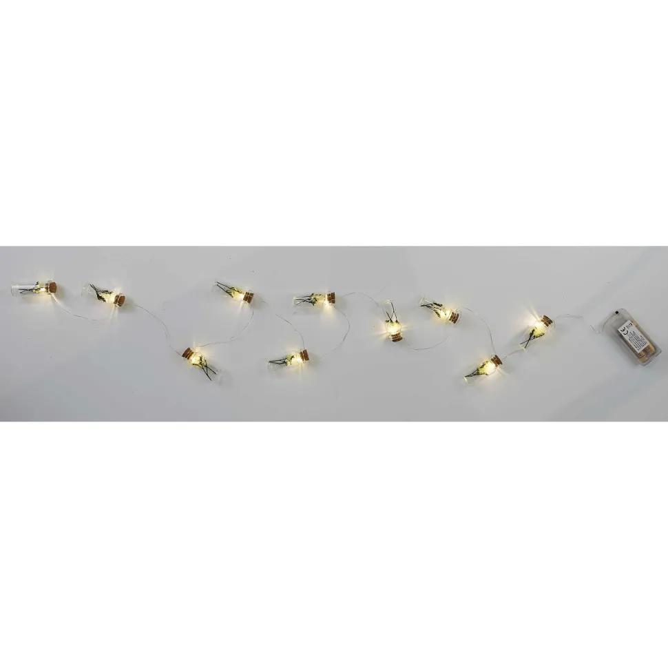 maxibazar Guirlande 10 Fioles Verre Remplies De Fleurs