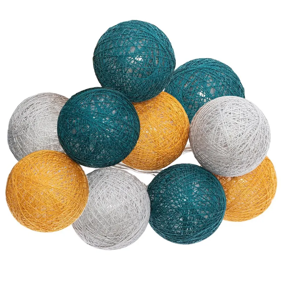 Atmosphera Guirlande Led Pile 10 Boules Tropi D.6Cm