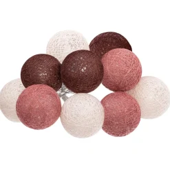 Atmosphera Guirlande Led Pile 10 Boules Dune D.6Cm