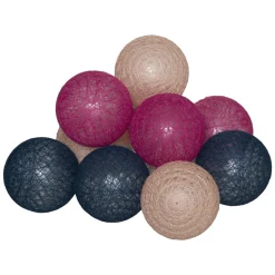 maxibazar Guirlande Led Pile 10 Boules Sorbet D.6Cm
