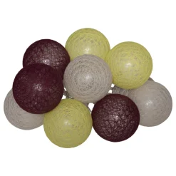maxibazar Guirlande Led Pile 10 Boules Sorbet D.6Cm