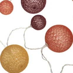 Atmosphera Guirlande Led Pile 20 Boules Multicolore D.3.5Cm Et D.6Cm