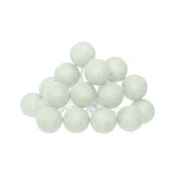 maxibazar Guirlande Led Pile 16 Boules Celadon D.3.5Cm