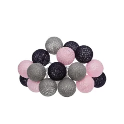 Atmosphera Guirlande Led Pile 16 Boules Smoky D.3.5Cm