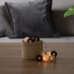 Atmosphera Guirlande Led Pile 16 Boules Smoky D.3.5Cm