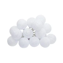 Atmosphera Guirlande Led Pile 16 Boules Blanc D.3.5Cm