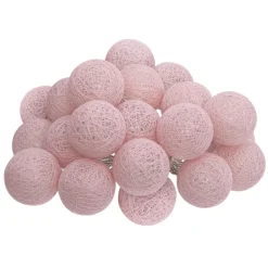 Atmosphera Guirlande Led Secteur 20 Boules Rose D.6Cm