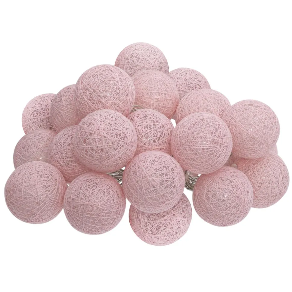 Atmosphera Guirlande Led Secteur 20 Boules Rose D.6Cm