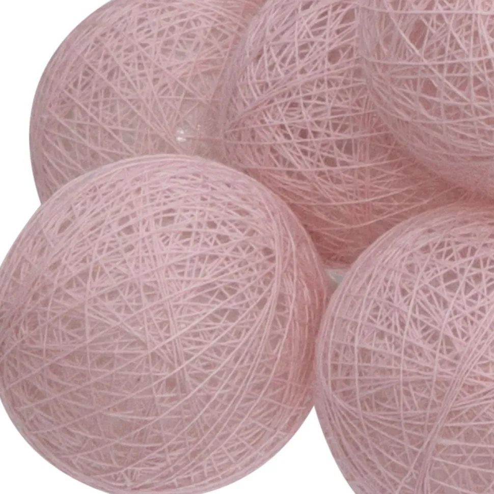 Atmosphera Guirlande Led Secteur 20 Boules Rose D.6Cm