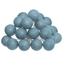 Atmosphera Guirlande Led Secteur 20 Boules Bleu D.6Cm