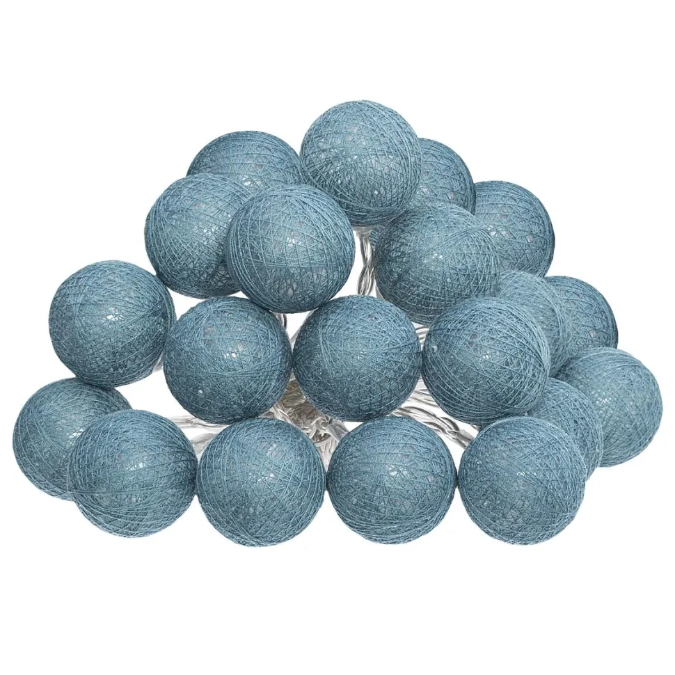 Atmosphera Guirlande Led Secteur 20 Boules Bleu D.6Cm