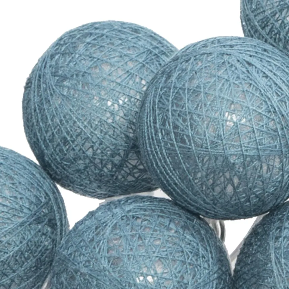 Atmosphera Guirlande Led Secteur 20 Boules Bleu D.6Cm