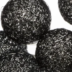 Atmosphera Guirlande Led Secteur 20 Boules Noir D.6Cm