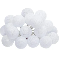 Atmosphera Guirlande Led Secteur 20 Boules Blanc D.6Cm