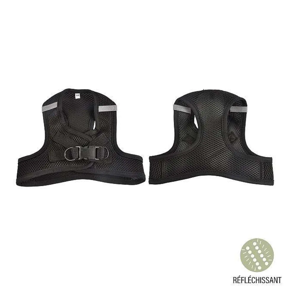 Harnais Mesh Reglable Bandes Reflechissantes 28 A 44Cm Noir