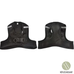 Harnais Mesh Reglable Bandes Reflechissantes 33 A 48Cm Noir